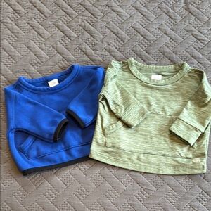 Bundle of Baby Gap Baby Fleece Lined Long Sleeve Tops 0-3 Mo Girl